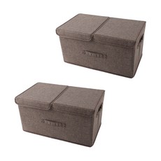 GUNU 투오픈 리빙박스 L(50 x 30 x 25 cm), 브라운, 2개