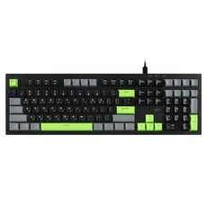 지클릭커 오피스프로 사일런스 M RGB 무소음 방수 유선 키보드, Poker Green, OPK50, 제조사축