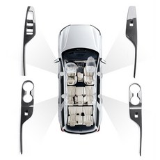 크립톤 몰딩 커버 드레스업 튜닝 자동차 전용 용품 윈도우스위치 카본커버, 4개, 현대 팰리세이드 20~