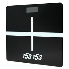 153153 가정용 LCD 정확한 디지털 체중계, 블랙