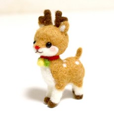 ARTJOY 羊毛氈動物娃娃DIY組, 1組, 馴鹿魯道夫款