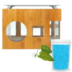 아쿠아테라 우드케이싱 어항 AMZ-W30 + 베타침대 + 바닥재 1kg + LED 등커버 세트, 하늘색(바닥재), 1개