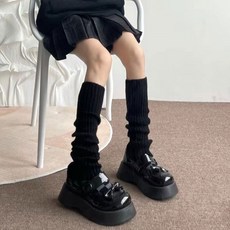 지앤와이 베이직 Y2K 골지 니트 다리토시 레그워머 50cm