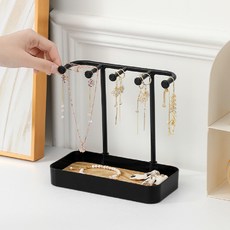 Ku Catch珠寶飾品收納展示托盤, 黑色, 1個