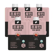 논앤밭위드 프로틴 귀리쉐이크 딸기맛, 30g, 5개
