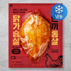 한끼통살 닭가슴살 핫양념 치킨맛 (냉동), 100g,