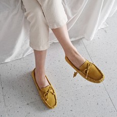 가이아슈 여성용 푹신한 가죽 경량 드라이빙 로퍼 1cm