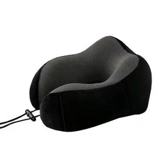 알파커머스 휴대용 메모리폼 u자베개, 블랙
