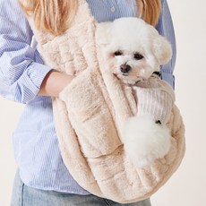 레드퍼피 반려동물 따숨 슬링백, 밀크베이지, 1개
