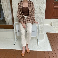 여성용 말랑 스퀘어 뮬 슬리퍼 4cm