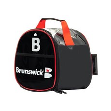 Brunswick 搪瓷 1-Ball 手提袋, 黑+紅