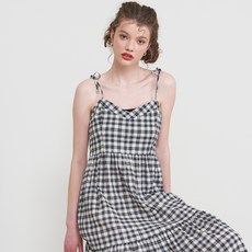 벰버 SLEEVLESS CHECK MAXI ONEPIECE