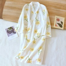 소니오 더블 거즈 큐트 슬림 샤워 가운 M, 타입 07, 1개