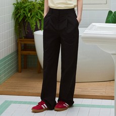 Draw Fit Woman女款單褶尼龍休閒褲, 黑色