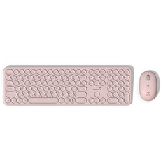 로이체 펜타그래프 무선 키보드 마우스 콤보 세트, 일반형, RMK-5600, Pink