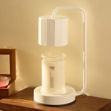 Ein.D Candle Department Store摩登方形融蠟燈+大豆蠟燭 370g組, 黑櫻桃, 白色