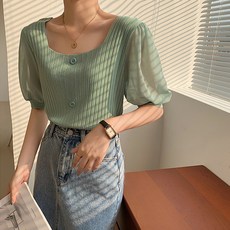 스퀘어반팔니트