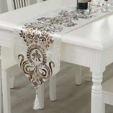 lovinglab 歐洲風民族風餐桌墊, Ivory, 1個, 33 x 160cm