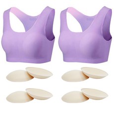 Soleil 孩童Y型無痕無鋼圈內衣 2入+胸墊 4對