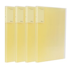 ECO Chungwoon 彩色內頁資料夾 A4 30頁 黃色 4入, 4個