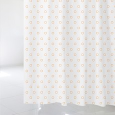디자인수풀 샤워커튼 북유럽 스타일 sc482 L 1800 x 1880 mm + 스테인리스 고리 12p + 화이트 커튼봉 풀세트, 1세트, 멀티(혼합)컬러