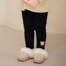 몰리멜리 아동용 포근곰 고미 기모 레깅스