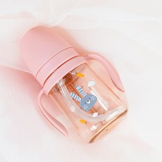 마더케이 유아용 베이직 PPSU 토끼 빨대컵 200ml, 블라썸, 1개