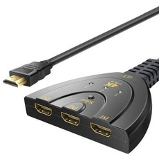셀인스텍 4K HDMI 3TO1 케이블 일체형 선택기