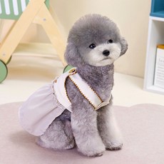DING DONG PET 寵物格紋背心公主連身裙, Ivory, 1個
