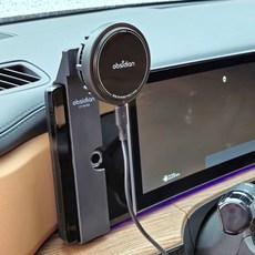 옵시디언 싼타페 MX5 전용 e쿨링 맥세이프 핸드폰 고속 무선충전 거치대, 블랙, CT-MW9PE+CT-HCH05 블랙, CT-MW9PE+CT-HCH05