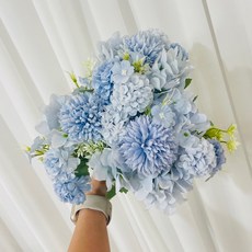 러블리팜 조화 인테리어용 성묘 알룸믹스 부쉬, 블루, 3개 알룸믹스 부쉬 3개세트, 블루(랜덤발송), 3개