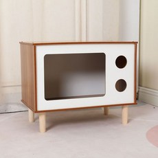 댕이와냥이 고양이 하우스 테이블, 월넛색, 1개