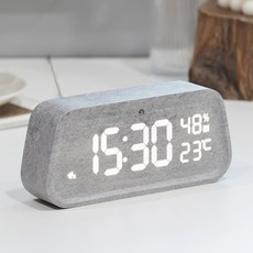 플라이토 헤이비 와이파이 인테리어 LED 탁상시계, 마블 마블