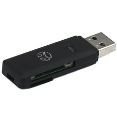 디지지 웨이브온 USB3.0 2in1 카드리더기, 블랙, D21-0303