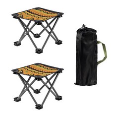 코쿼드 감성캠핑 BBQ 체어 캠핑의자 2종 + 수납백 세트, 혼합색상, 1세트