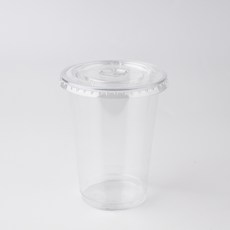 TOGO PACK PET冰杯 +平蓋 打孔型, 300ml, 50入, 1組