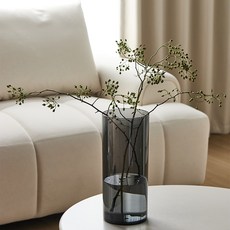 Vivid House 牢不可破的圓柱形室內花瓶, 黑色