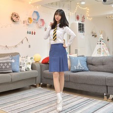 교복치마남색