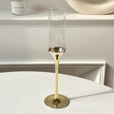 American Road經典鍍鉻細長氣泡酒香檳杯 金色 HR1733, 1個, 130毫升