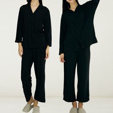 테라우드 커플용 피치기모 커들 스누그 카라 파자마 상하의 2p 세트