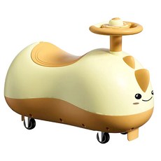 CHING-CHING 親親 QQ龍學步滑行車/嚕嚕車 RT-988, ABS無毒塑料, 適用年齡2-5歲, 淨重2.3kg, 四輪設計不側翻, 1個, 米黃色