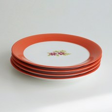 로코리빙 엘리나 오렌지 접시 소 21cm, 4개, 단품