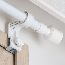現代25mm窗簾桿 + 免鑽孔掛鉤 3件組, 白色(窗簾桿)