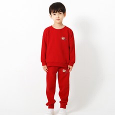 키즈크루 아동용 리본베어 기모 트레이닝 상하의 세트