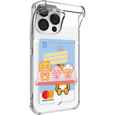 카카오프렌즈 저스트 어피치 투명방탄 카드 휴대폰 케이스