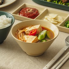 네오플램 국산 피카 도자기 대접, 샌드베이지, 1개