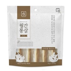 브리더랩 반려동물 월간통살 스틱타입 간식 20g x 30p, 닭가슴살 + 황태 혼합맛, 600g, 1개 - 강아지간식