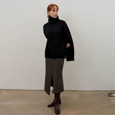 슬로우무브 여성용 캐시미어 터틀넥