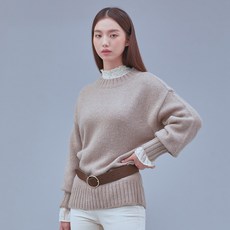 미쏘 여성용 모헤어 라운드넥 스웨터