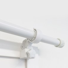 Kamdanam 免鑽孔簡約窗簾桿 25mm + 免鑽孔支架 3個 + 螺絲, 白色的